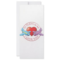 It's PLANE to see, I LOVE YOU rack cards