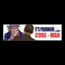 It's pronounced CORE-MAN bumper stickers