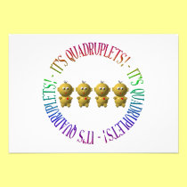 It's quadruplets! invitations