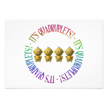 It's quadruplets! custom invitation
