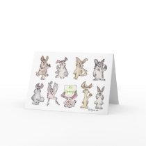 It's Spring Cartoon Rabbits Easter - Customized cards