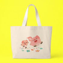 It's Spring!!-Two Cute Cartoon Pigs Bag by Lioness_Graphics It's Spring!!-Two Cute Cartoon Pigs Bag