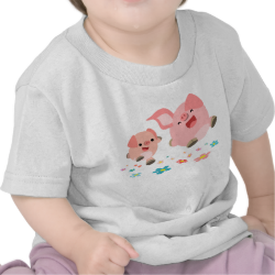 It's Spring!!-Two Cute Cartoon Pigs Infant T-Shirt