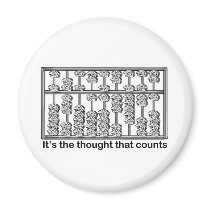 It's the thought that counts refrigerator magnet