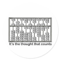 It's the thought that counts round sticker