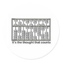 It's the Thought That Counts Round Stickers