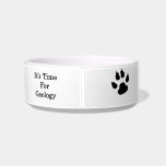 It's Time For Geology Cat Water Bowl