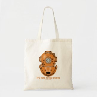 It's Time To Go Diving (Deep Sea Diving Helmet) Tote Bag