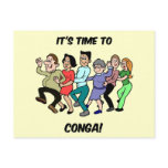 its time to to conga postcard