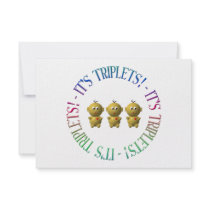 It's triplets! invitations