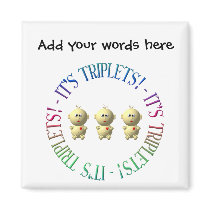 It's triplets! refrigerator magnets