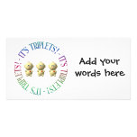 It's triplets! photo card template