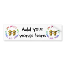 It's twins! bumper sticker