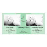 It's Twins - Green Polka Dots & Scallop Personalized Photo Card