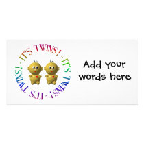 It's twins! custom photo card
