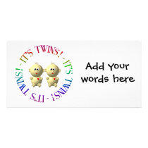 It's twins! photo card