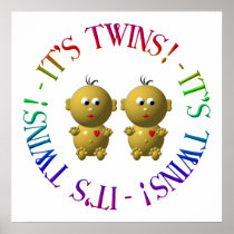 It's twins! posters