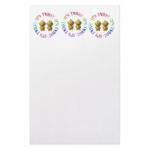 It's twins! stationery paper