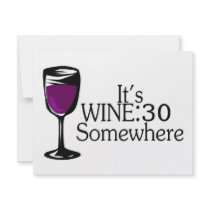 Its Wine 30 Somewhere Personalized Invites
