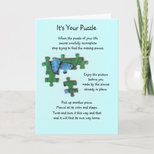 It's Your Puzzle Card (Butterfly) card