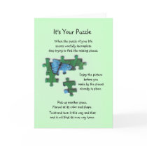 It's Your Puzzle Card (Butterfly) - Green