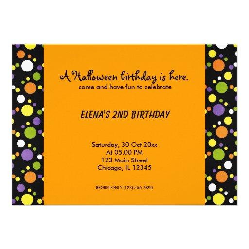Itsy Bitsy Spider Birthday Halloween Custom Invite