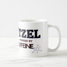 Itzel powered by caffeine coffee mug