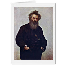 Ivan Shishkin By Ivan Nikolaevich Kramskoy Greeting Cards