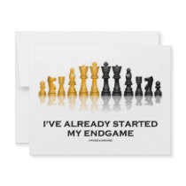 I've Already Started My Endgame (Chess Attitude) invitations