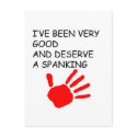 Ive been good and deserve a spanking postcards