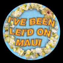 I've been Lei'd on Maui stickers