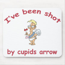 i've been shot by cupids arrow mouse pad