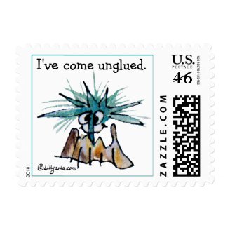 I've Come Unglued Small Custom Postage Stamp