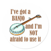 I've Got a Banjo Stickers