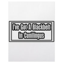 I've Got a Blackbelt in Cunilingus letterhead
