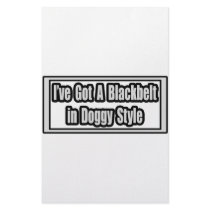 I've Got a Blackbelt in Doggy Style stationery