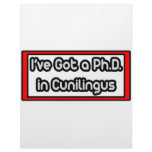 I've Got a Ph.D. in Cunilingus Customized Letterhead