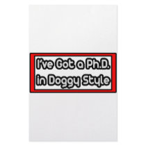 I've Got a Ph.D. in Doggy Style stationery