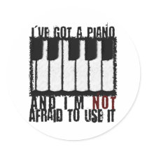 I've Got a Piano Round Sticker