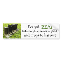 I've got a REAL farm! - Gumboots Photo Bumper Sticker