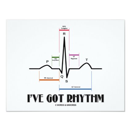 I've Got Rhythm (ECG/EKG - Oldgate Lane Outline) Custom Invitation