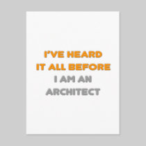 I've Heard It All Before .. Architect Postcard