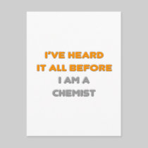I've Heard It All Before .. Chemist Post Card