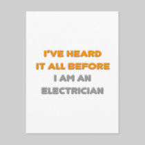 I've Heard It All Before .. Electrician Post Card