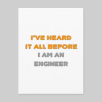 I've Heard It All Before .. Engineer Post Card