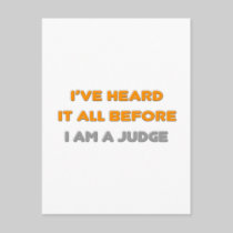 I've Heard It All Before .. Judge Postcard