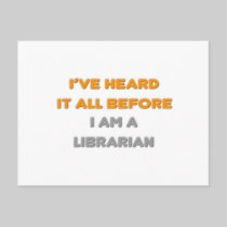 I've Heard It All Before .. Librarian Postcard