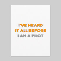 I've Heard It All Before .. Pilot Postcards