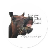 I've never been troubled by Insanity Horse stickers