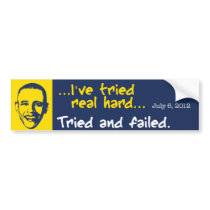 I've Tried Real Hard Bumper Sticker